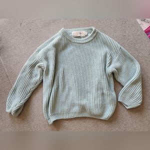 Dot Dot Smile Light Blue Sweater 3/4